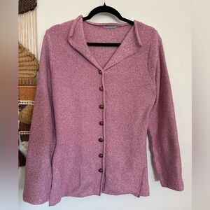 Misslook Cotton Blend Knit Spread Collar Cardigan